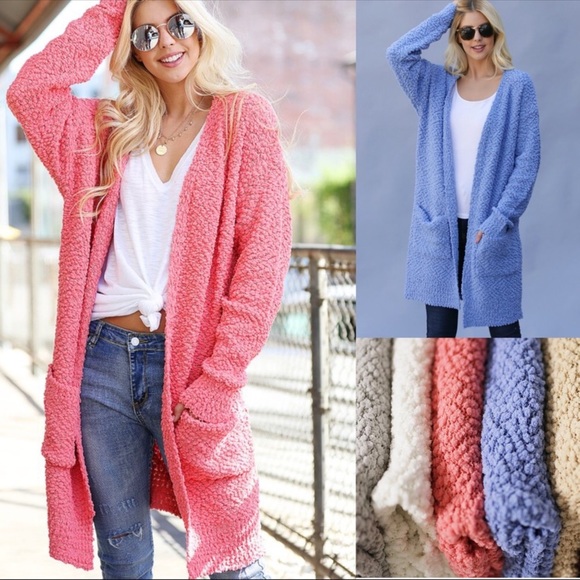 💕Avery💕 in SILVER Popcorn Cardigan - Picture 2 of 2